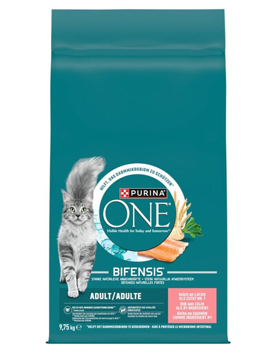 PURINA ONE Bifensis Adult Cat Salmon and Wheat Croquettes pour chats avec saumon et blé 9,75 kg