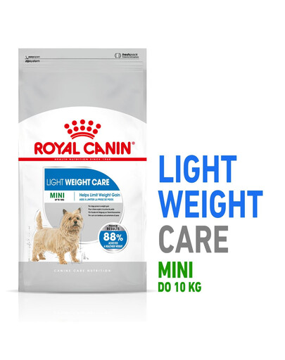 ROYAL CANIN CCN Mini Light Weight Care, croquettes pour chiens adultes de petites races ayant tendance à prendre du poids, 4 x 1 kg