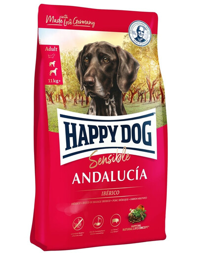 HAPPY DOG Supreme Andalucia Porc Croquettes pour chiens 4 kg
