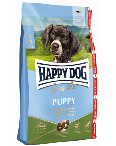 HAPPY DOG Profi Sensible Puppy Agneau et riz, Croquettes pour chiots 18 kg