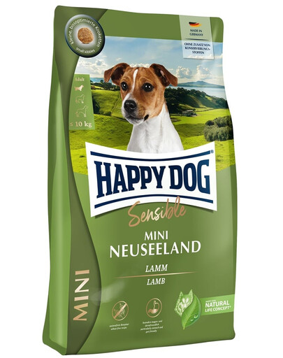 HAPPY DOG Sensible Mini Nouvelle-Zélande Agneau Croquettes pour chien 4 kg