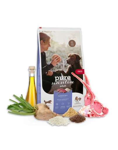 MERA Pure Sensitive Adult Agneau & riz, croquettes pour chien sensible 4 kg
