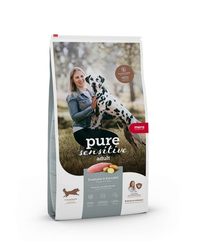 MERA Pure Sensitive Fresh Meat Adult Dinde & pommes de terre, croquettes pour chien sensible 12,5 kg