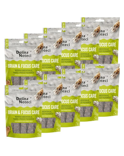 DOLINA NOTECI Smart Chews Brain & Focus Care 10x100g soutien des fonctions cognitives, friandises séchées pour chien
