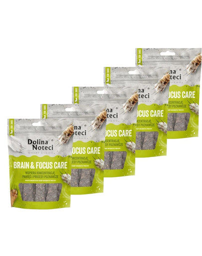 DOLINA NOTECI Smart Chews Brain & Focus Care 5x100g soutien des fonctions cognitives, friandises séchées pour chien