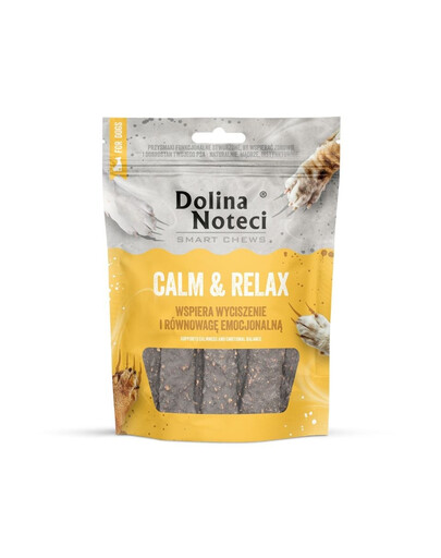 DOLINA NOTECI Smart Chews Calm & Relax 100g soutien à la réduction du stress, friandises séchées pour chien