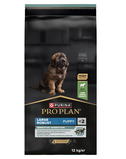 PURINA PRO PLAN Large Robust Puppy Sensitive Digestion Riche en Agneau 12 kg nourriture sèche pour chiots