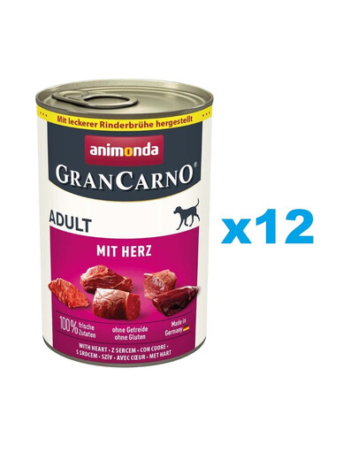 ANIMONDA GranCarno Adult Cœur 12 x 400 g