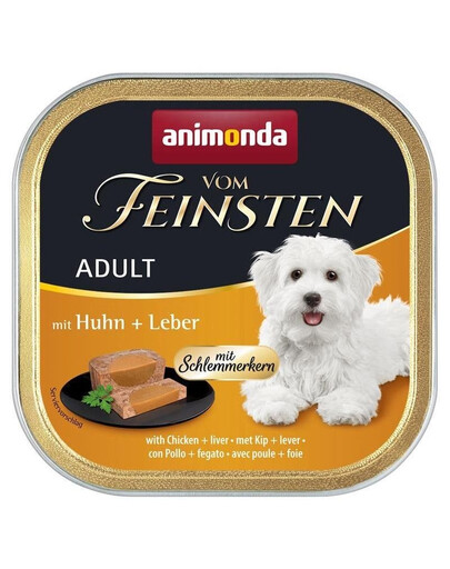 ANIMONDA Vom Feinsten Gourmet centre Adult au poulet et au foie Pâtée pour chiens 150g