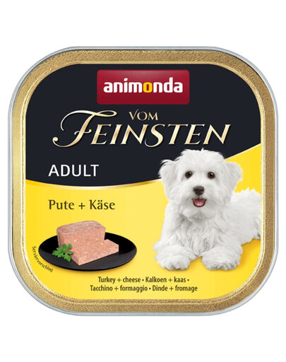 ANIMONDA Vom Feinsten Adult Dinde et Fromage Pâté pour chiens 150g