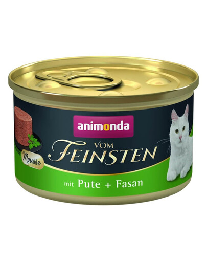 ANIMONDA Vom Feinsten Mousse à la dinde et au faisan 85 g, mousse pour chats