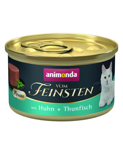 ANIMONDA Vom Feinsten Mousse au poulet et au thon 85g mousse pour chats