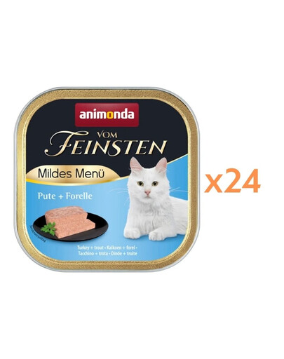 ANIMONDA Vom Feinsten Mild Menu Turkey and Trout cat pâté 24x100g