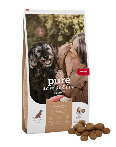 MERA Pure Sensitive Senior Dinde & riz, croquettes pour chien âgé 12,5 kg