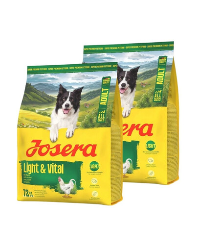 JOSERA Light Vital pour chiens, favorisant le contrôle du poids 2 x 900 g