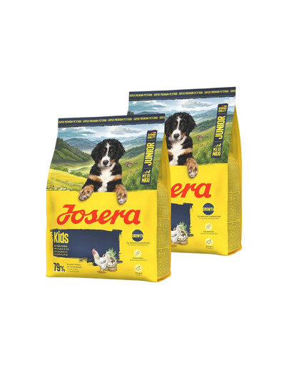 JOSERA Junior Kids pour les jeunes chiens de races moyennes et grandes 2 x 900 g