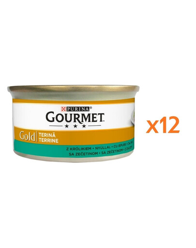 GOURMET Gold pâtée au lapin pour chat 12x85 g