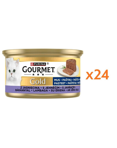 GOURMET Gold Mousse Agneau, pâtée pour chat 24×85 g