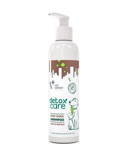 VET EXPERT Detox Care Deep Dark Shampooing Chiens, chats 250 ml
