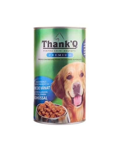 THANK'Q, nourriture humide pour chien au gibier, 1240 g