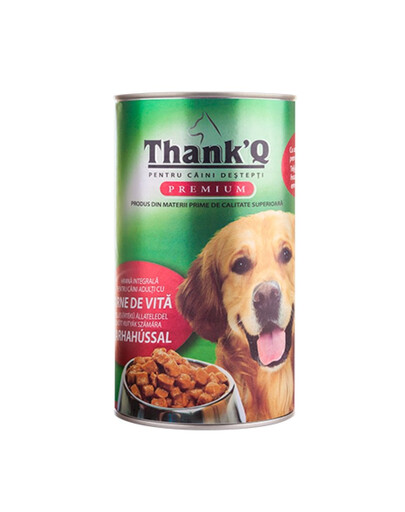 THANK'Q, nourriture humide pour chien au bœuf, 1240 g