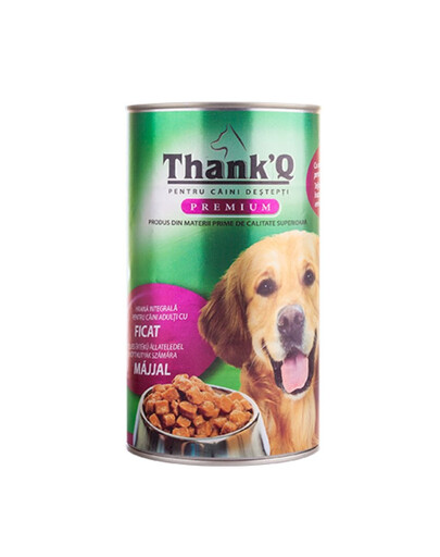 THANK'Q, nourriture humide pour chien au foie, 1240 g