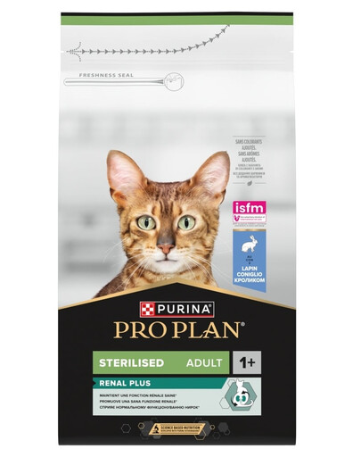 PURINA PRO PLAN Sterilised Renal Plus Riche en lapin nourriture sèche pour chats stérilisés 2x1,5kg