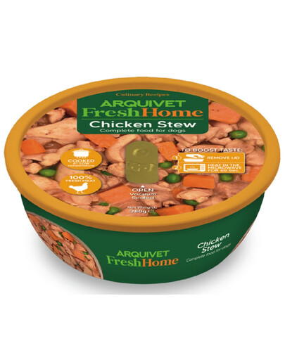 ARQUIVET Fresh Home Chicken Stew – Single-Protein Wet Dog Food, 280 g