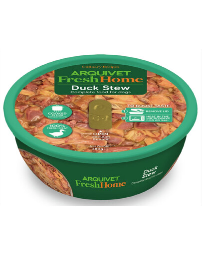 ARQUIVET Fresh Home Duck Stew – Single-Protein Wet Dog Food, 280 g