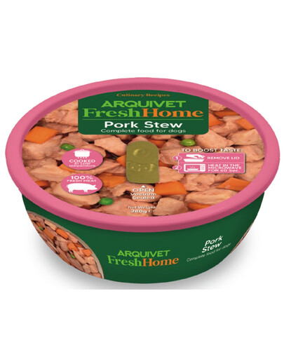 ARQUIVET Fresh Home Pork Goulash Single-Protein Wet Dog Food 280g