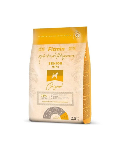 FITMIN Mini Senior Volaille, croquettes pour chiens âgés de petites races 2,5 kg
