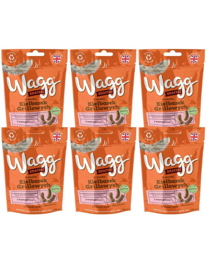 WAGG au goût de saucisses grillées friandises pour chien 6x125g
