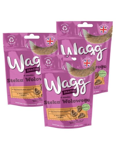 BUTCHER'S WAGG au goût de steak de boeuf friandises pour chien 3x125g