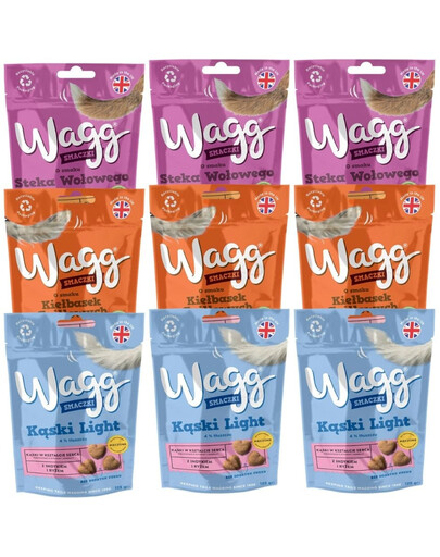 WAGG Mix saveurs friandises pour chien 9x125g