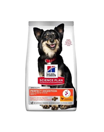 HILL’S Science Plan Adult Small Mini Perfect Digestion poulet croquettes pour chiens petites et mini races favorisant une digestion saine 6 kg