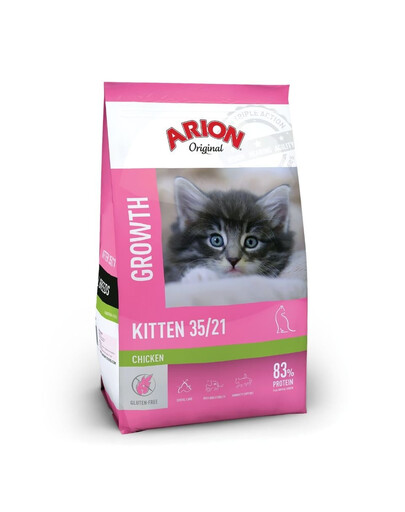 ARION Original Kitten 35/21 Chicken croquettes au poulet complètes pour chatons 300 g