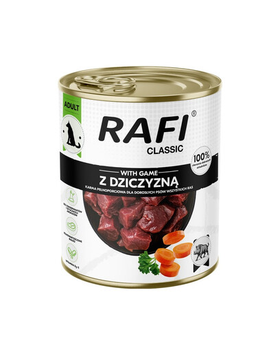 RAFI Classic nourriture humide pour chien au gibier 800 g