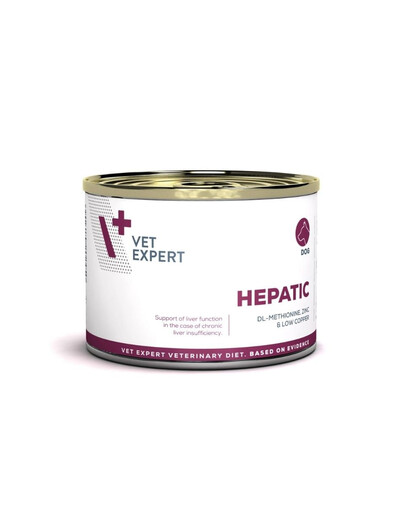 VET EXPERT Veterinary Diet Dog Hepatic pâtée pour chiens nécessitant un soutien de la fonction hépatique 200 g