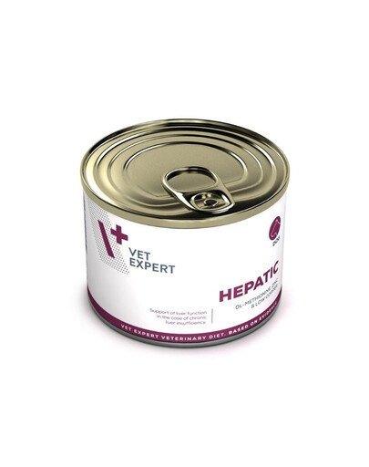 VET EXPERT Veterinary Diet Dog Hepatic pâtée pour chiens nécessitant un soutien de la fonction hépatique 200 g