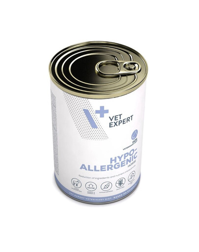 VET EXPERT Veterinary Diet Dog Hypoallergenic Horse Pâtée au cheval pour chiens 400 g