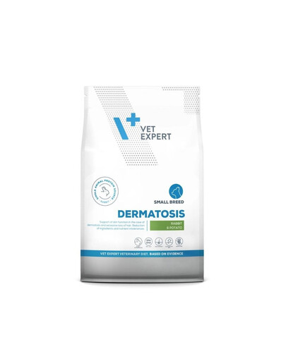 VET EXPERT Veterinary Diet Dog Dermatosis Rabbit and Potato Small Breed croquettes pour chiens de petite taille souffrant de troubles dermatologiques 2 kg