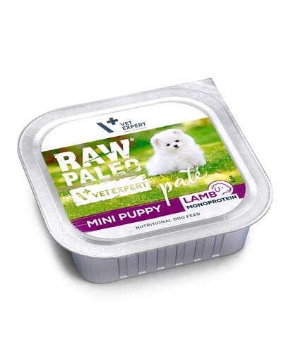 RAW PALEO Pâtée Lamb Mini Puppy pâtée à l’agneau pour chiots de petite taille 150 g