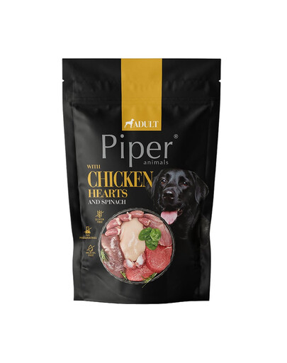 PIPER Animals cœurs de poulet et épinards nourriture humide pour chien 500 g