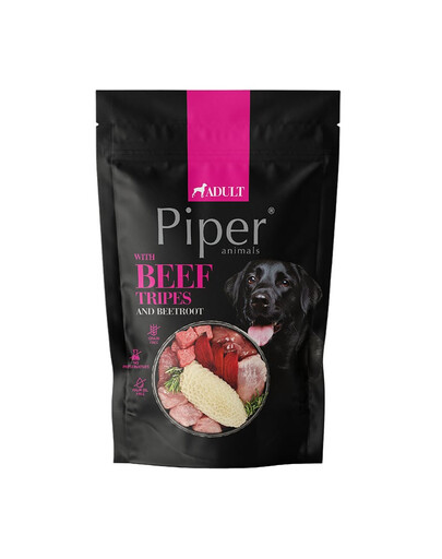 PIPER Animals estomacs de bœuf betterave nourriture humide pour chien 500 g
