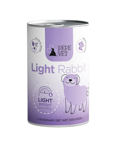 PAKA ZWIERZAKA PEPE Vet Light Rabbit pâtée pour chiens soutien à la réduction du surpoids 400 g