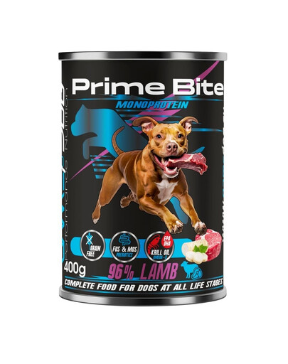 Prime Bite Jagnięcina z pietruszką 400g mokra karma dla psów w każdym wieku