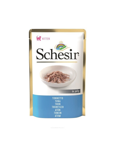 SCHESIR Thon, nourriture humide pour chatons, 12 x 85 g