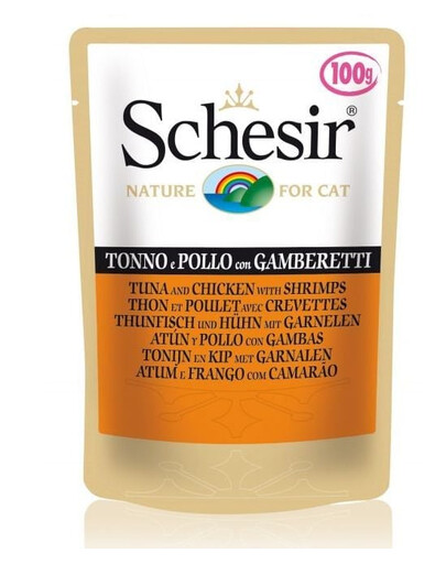 SCHESIR Thon avec poulet et crevettes 12x50g