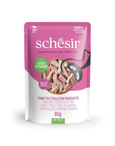 SCHESIR Assortiment pour chat Mix 4 saveurs 12 x 85 g