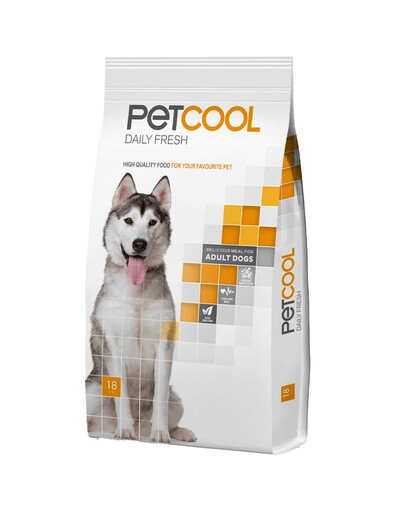 PETCOOL Daily Fresh : aliment complet sec pour chiens adultes, 18 kg